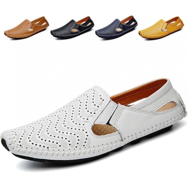 Men's Driving Shoes Leather Fashion Slipper Casual...