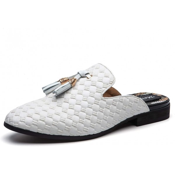 Men's Slippers Slip-On Loafers Leather Formal Wear...