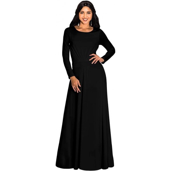 Womens Long Sleeve Soft Flowy Empire Waist Fall Wi...