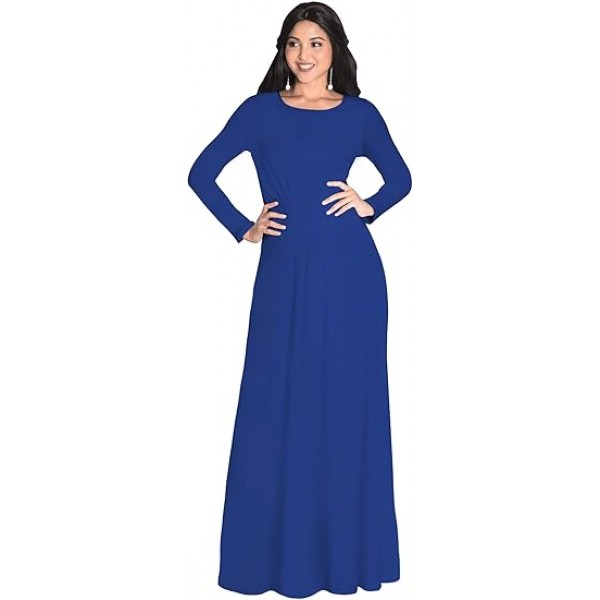 Womens Long Sleeve Soft Flowy Empire Waist Fall Wi...