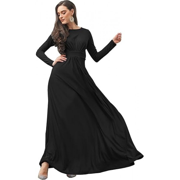 Womens Long Sleeve Flowy Empire Waist Fall Winter ...